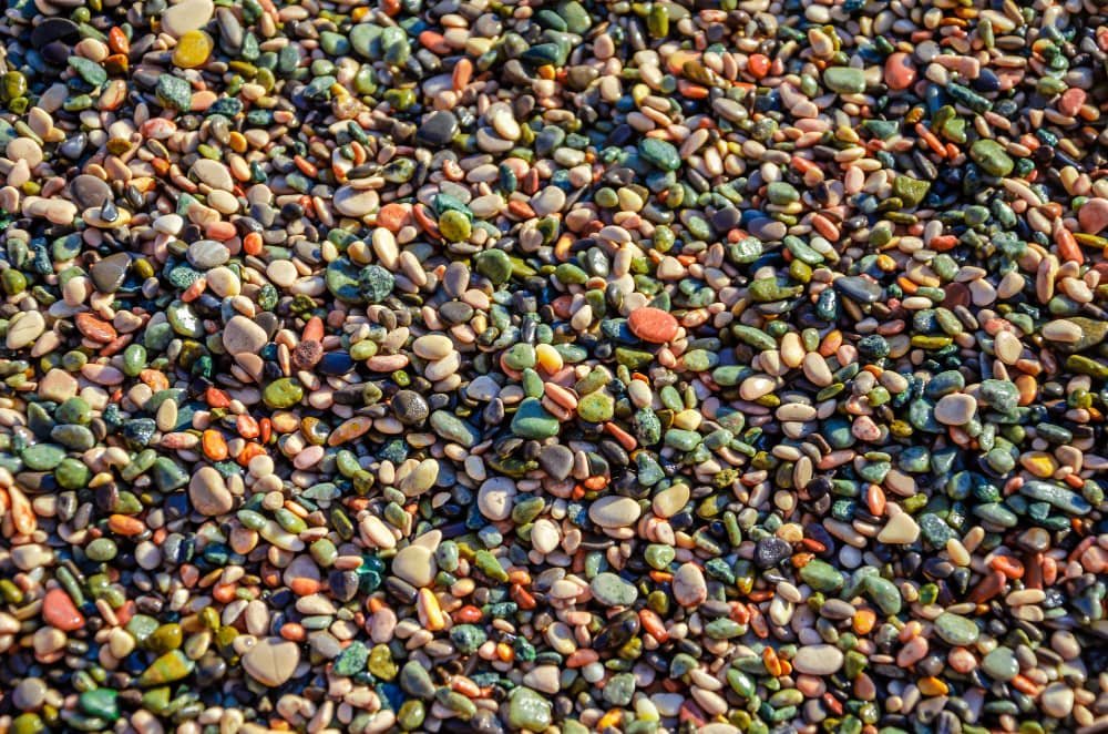 colored small pebbles for souvenir